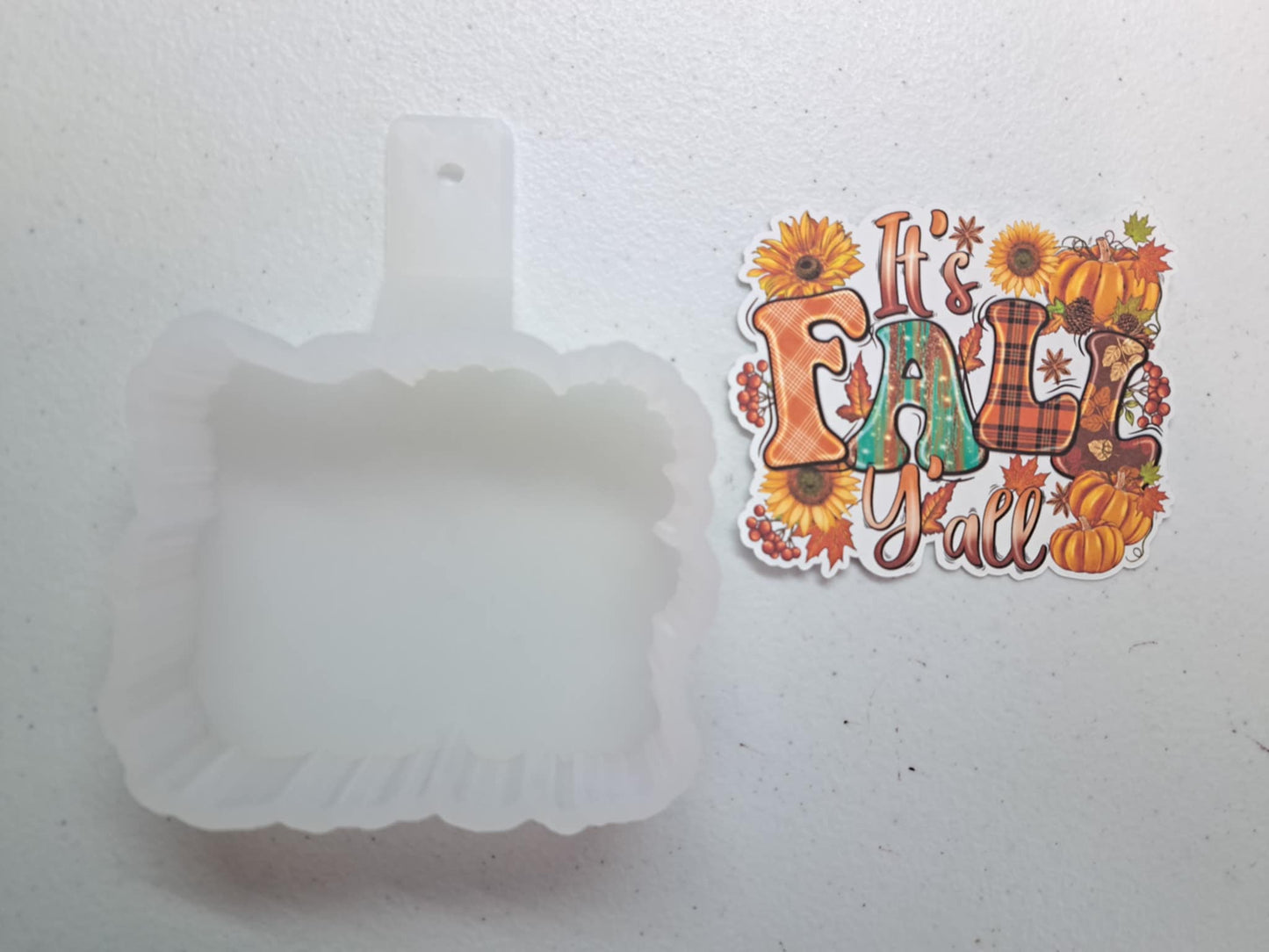 It's Fall Y'all: Pumpkin, Leaves, Sunflowers, Plaid Pattern Cardstock Silicone Mold, Aroma Bead Molds, Premium Cardstock Images