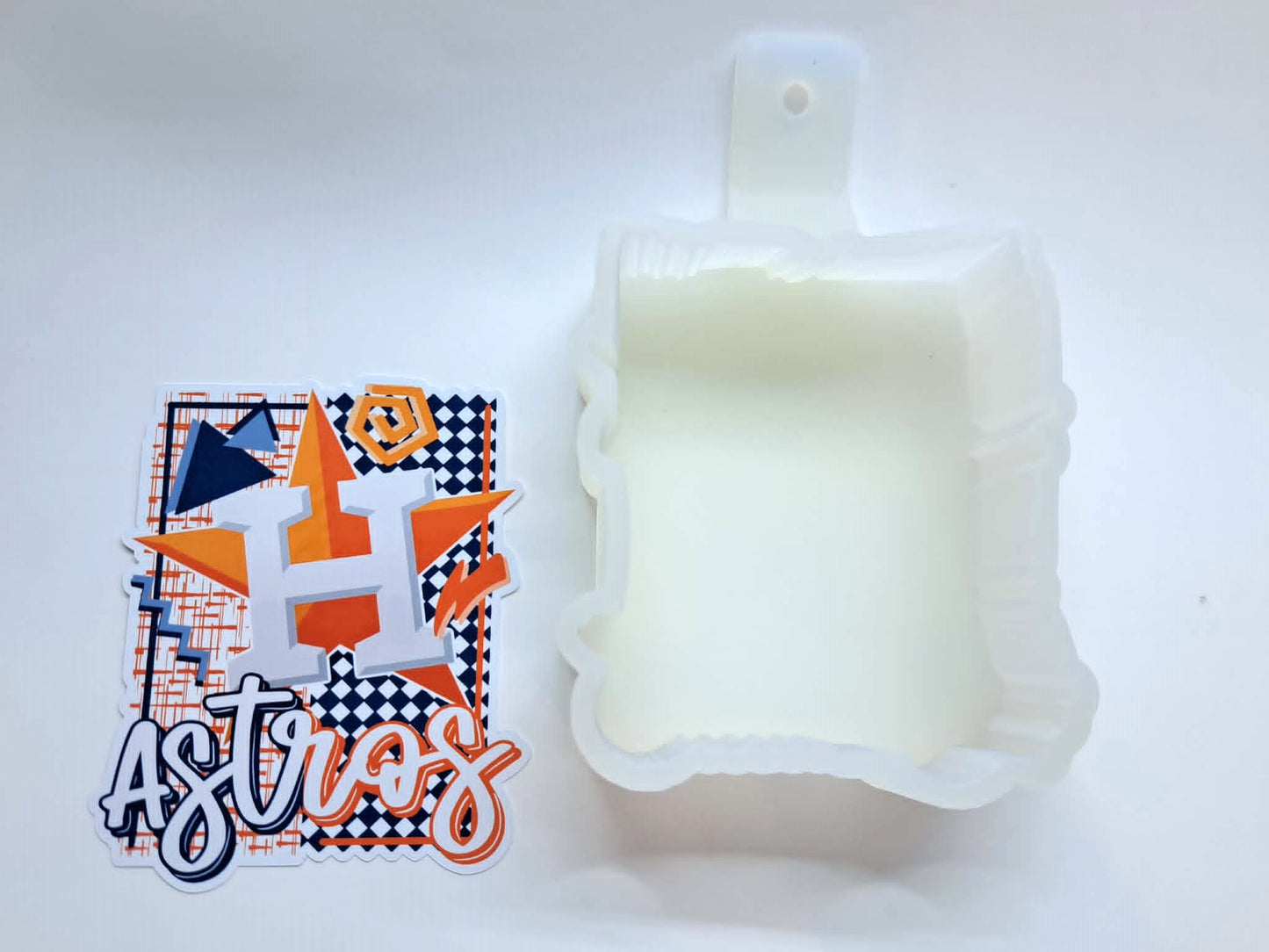 Retro MLB Team: Houston Astros Cardstock Silicone Mold, Aroma Bead Molds, Premium Cardstock Images