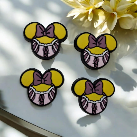 Rapunzel: Mouse Ears Round Disney Movie Inspired Silicone Focal Bead