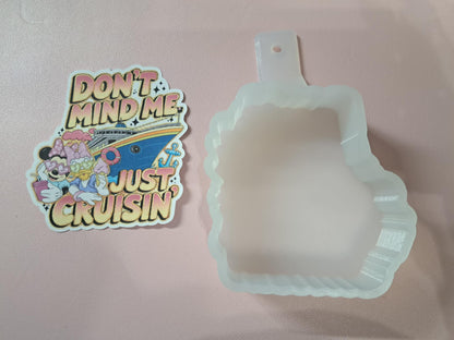 Minnie & Daisy: Just Cruisin' Cardstock Silicone Mold, Aroma Bead Molds, Premium Cardstock Images