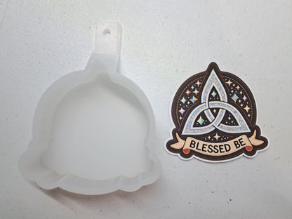 Blessed Be Trinity Knot Cardstock Silicone Mold, Aroma Bead Molds, Car Freshies, Premium Cardstock Images