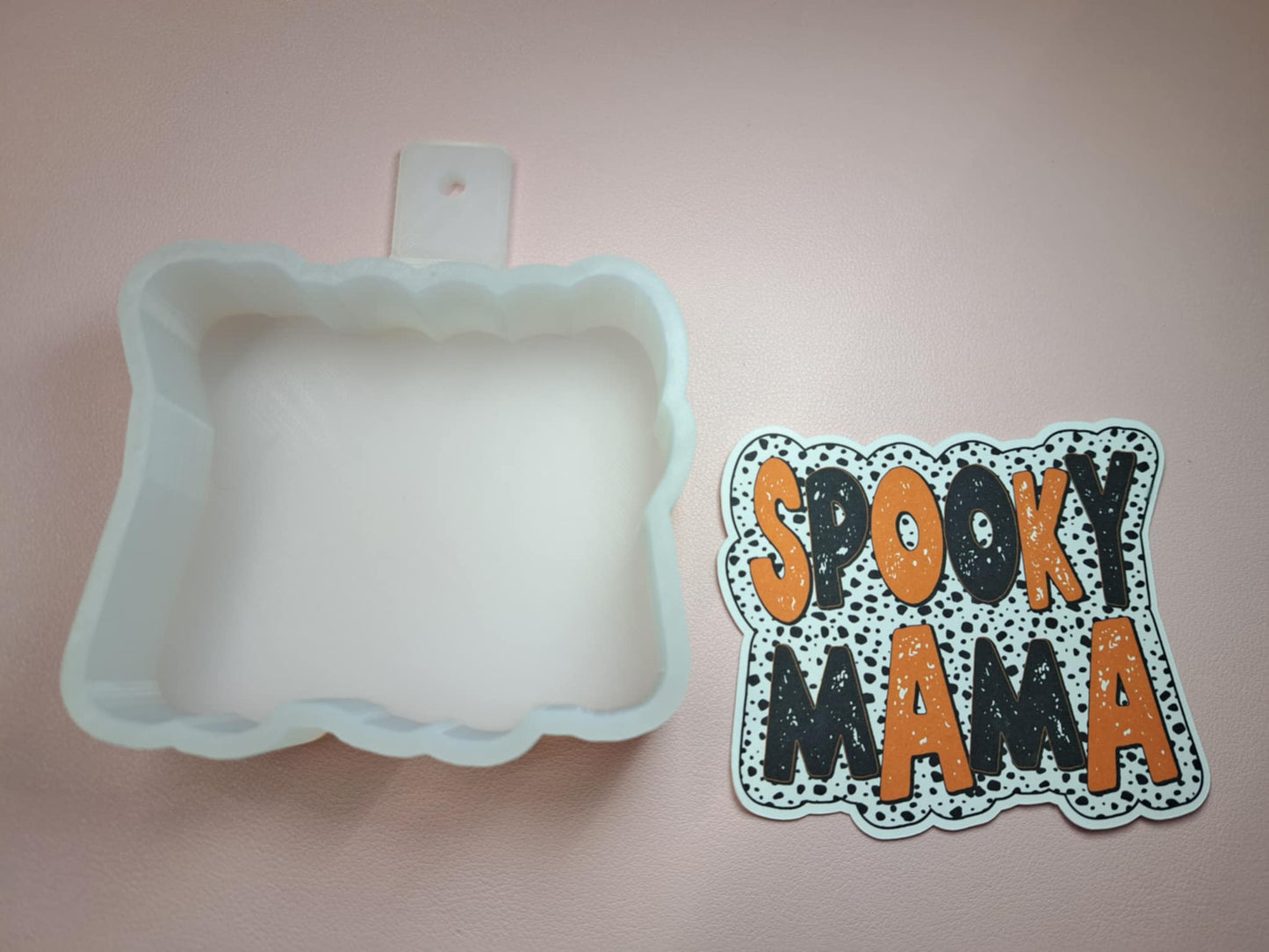 Spooky Mama Dalmatian Print Cardstock Silicone Mold, Aroma Bead Molds, Premium Cardstock Images