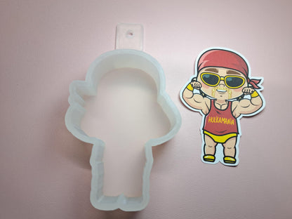 Wrestling Chibi: Hulk Hogan Cardstock Silicone Mold, Aroma Bead Molds, Premium Cardstock Images
