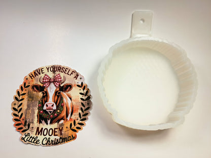 A Mooey Little Christmas Cardstock Silicone Mold, Aroma Bead Molds, Premium Cardstock Images