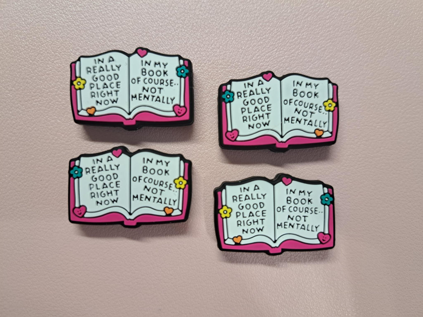 Open Book: In a Really Good Place Right Now (In My Book) Silicone Focal Bead