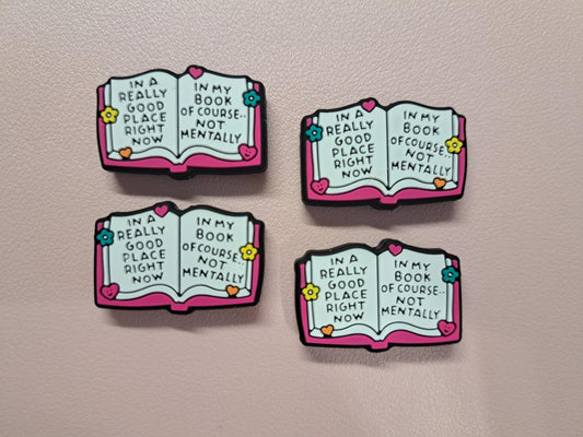 Open Book: In a Really Good Place Right Now (In My Book) Silicone Focal Bead