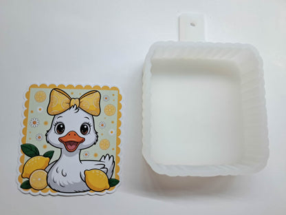 Lemon Duck Frame for Cardstock Silicone Mold, Aroma Bead Molds, Premium Cardstock Images
