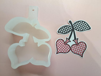 Spade Cherries Cardstock Silicone Mold, Aroma Bead Molds, Premium Cardstock Images