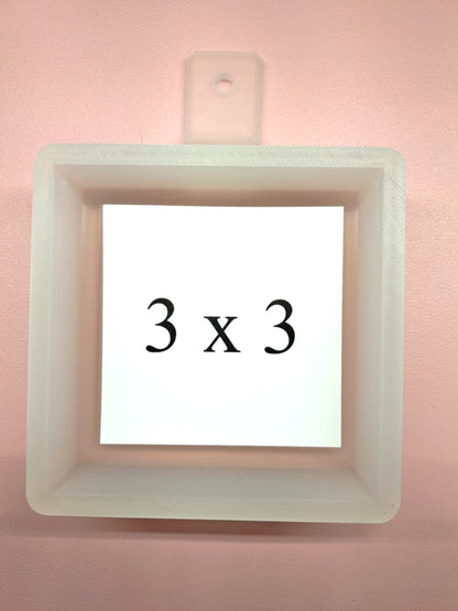 3 inch Square Cardstock/Picture With 0.25 inch Curved Edge Cardstock Silicone Mold, Aroma Bead Molds