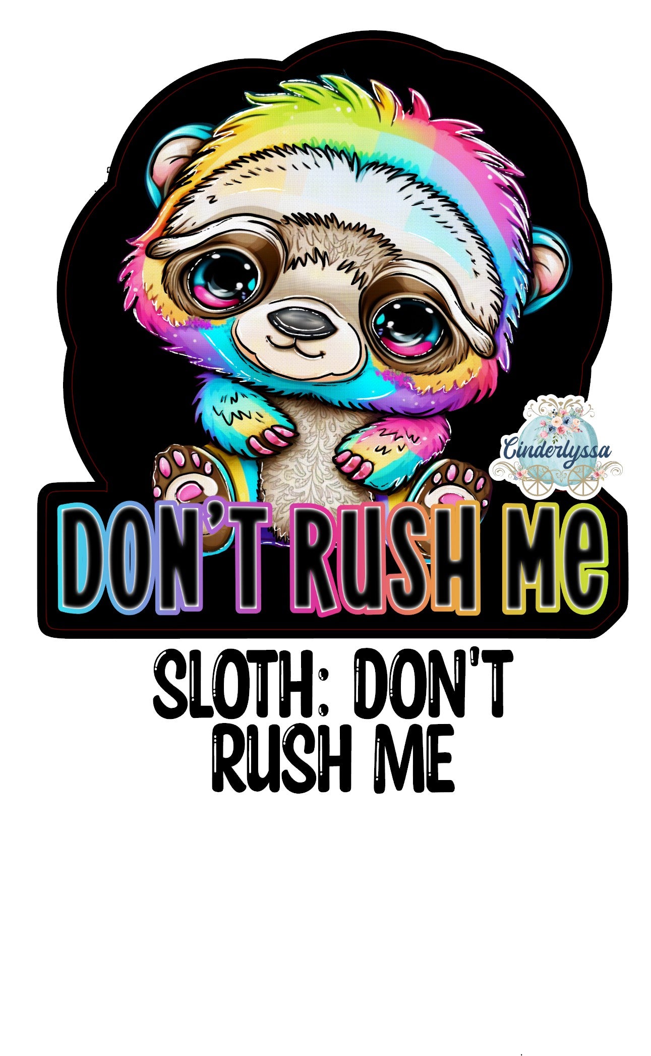 Panthers & Colorful Sloth "Don't Rush Me" Universal Cardstock Silicone Mold, Aroma Bead Molds,Car Freshener Mold,Premium Cardstock Images