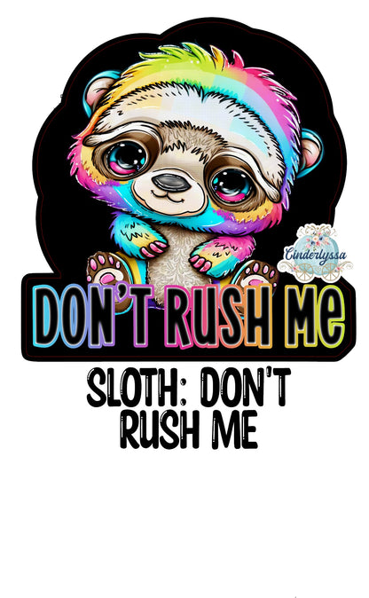 Panthers & Colorful Sloth "Don't Rush Me" Universal Cardstock Silicone Mold, Aroma Bead Molds,Car Freshener Mold,Premium Cardstock Images