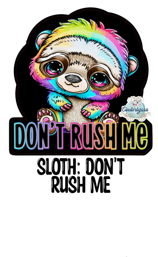Sloth "Don't Rush Me" Cardstock Silicone Mold, Aroma Bead Molds, Premium Cardstock Images