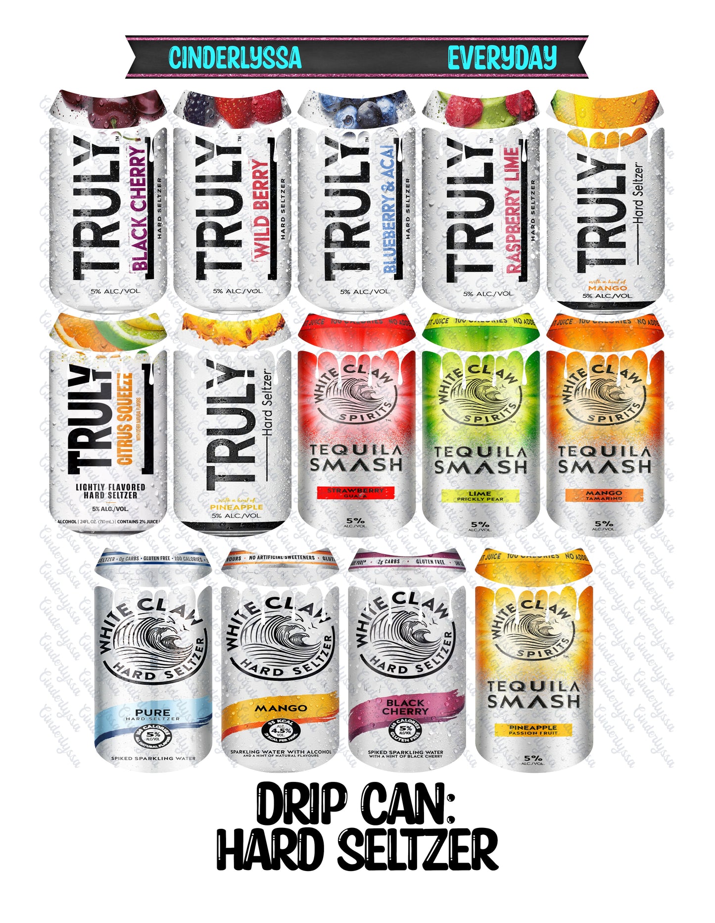 Drip Can - Hard Seltzer Mix Cardstock Silicone Mold, Aroma Bead Molds, Premium Cardstock Images