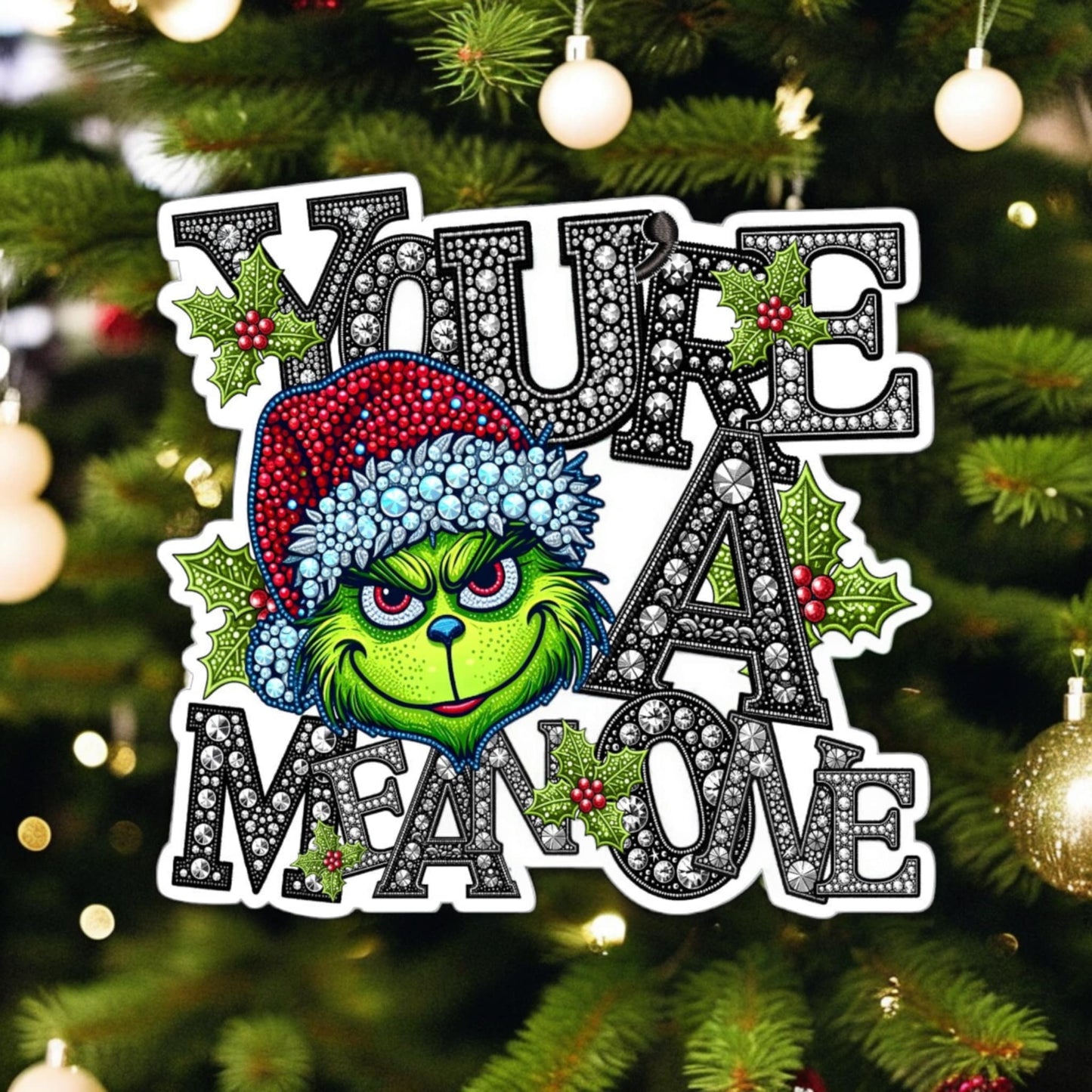 You're A Mean One Grinch Cardstock Silicone Mold, Aroma Bead Molds, Premium Cardstock Images