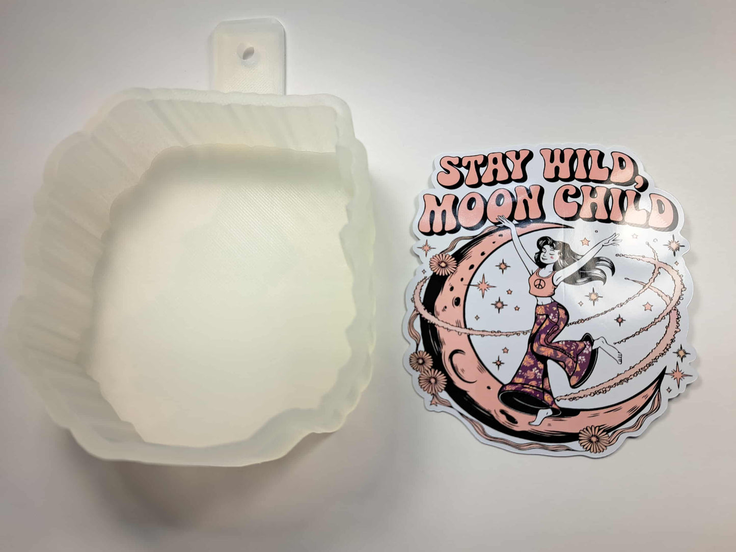 Stay Wild Moon Child Cardstock Silicone Mold, Aroma Bead Molds, Premium Cardstock Images