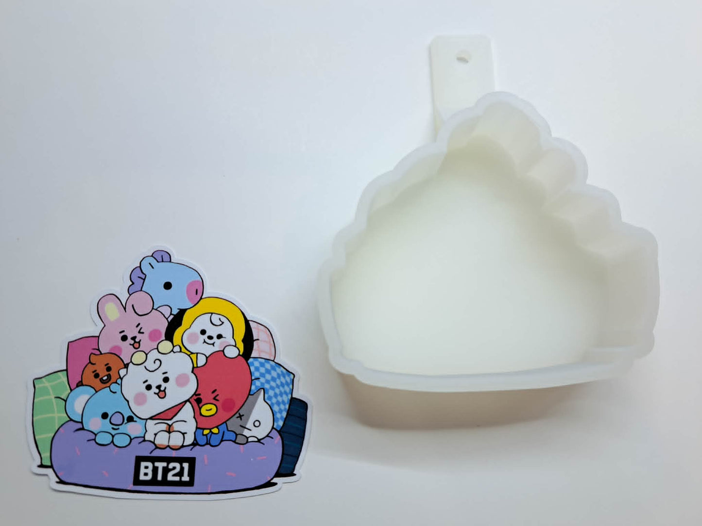 BT21 Cardstock Silicone Mold, Aroma Bead Molds, Car Freshies, Premium Cardstock Images