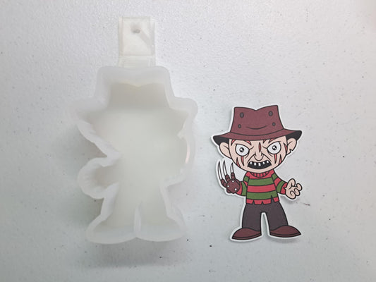 Freddy Horror Movie Cardstock Silicone Mold, Aroma Bead Molds