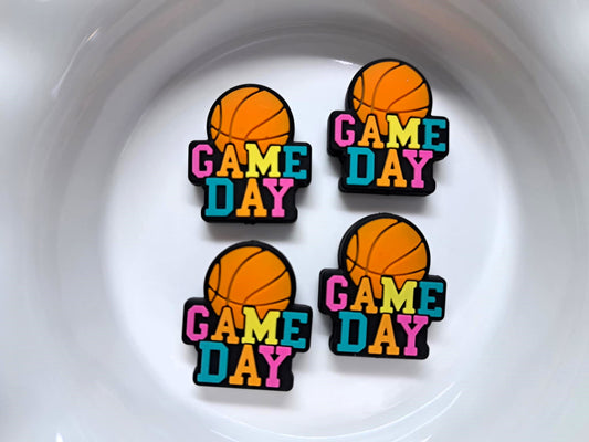 Game Day With Basketball Silicone Focal Bead