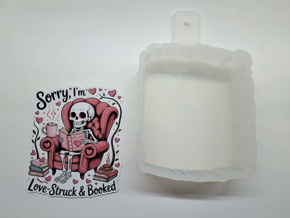 Love Struck & Booked Skellie Cardstock Silicone Mold, Aroma Bead Molds, Car Freshies, Premium Cardstock Images