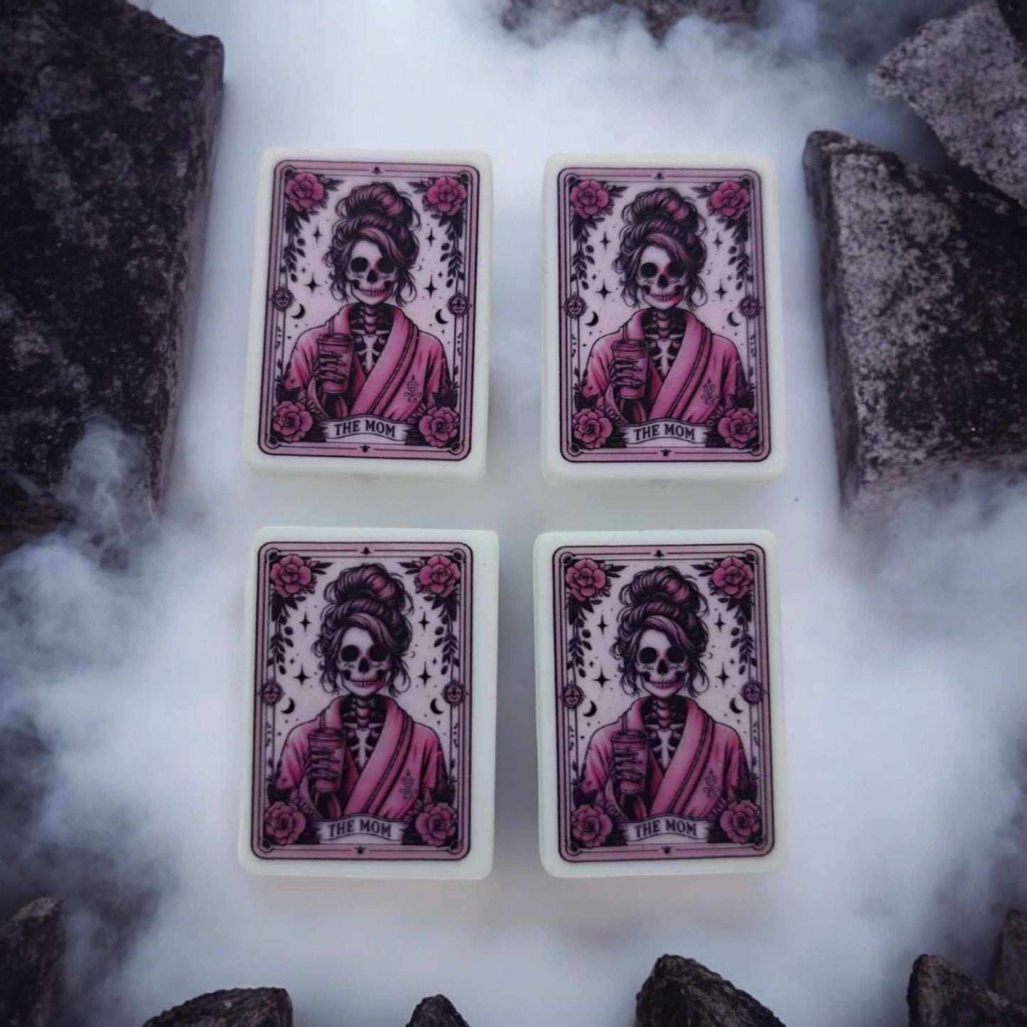 Tarot Card: The Mom - Pink Housecoat Silicone Focal Bead