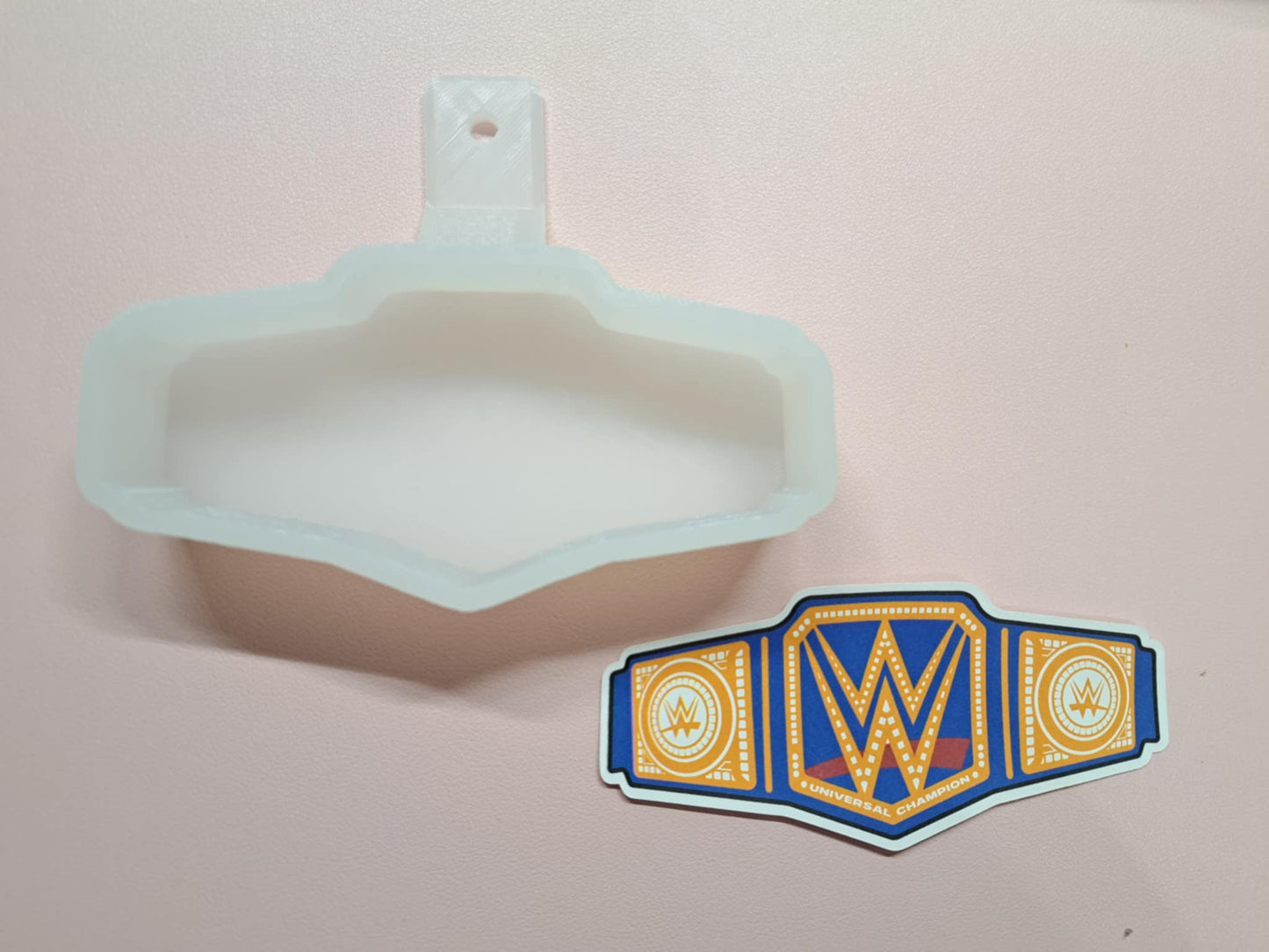 Wrestling Championship Belt WWE Cardstock Silicone Mold, Aroma Bead Molds, Premium Cardstock Images