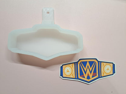 Wrestling Championship Belt WWE Cardstock Silicone Mold, Aroma Bead Molds, Premium Cardstock Images