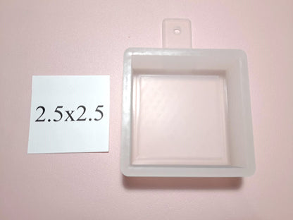 2.5 inch Square Cardstock/Picture With 0.25 inch Curved Edge Cardstock Silicone Mold, Aroma Bead Molds