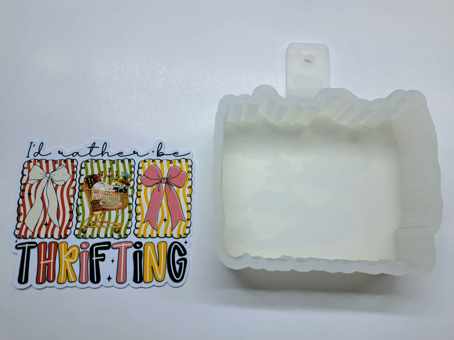 Rather Be Thrifting Cardstock Silicone Mold, Aroma Bead Molds, Premium Cardstock Images