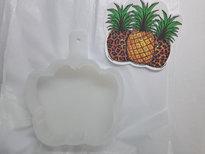 Leopard Print Pineapples Cardstock Silicone Mold, Aroma Bead Molds, Premium Cardstock Images