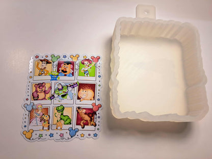 Toy Story Polaroid Collage Cardstock Silicone Mold, Aroma Bead Molds, Premium Cardstock Images