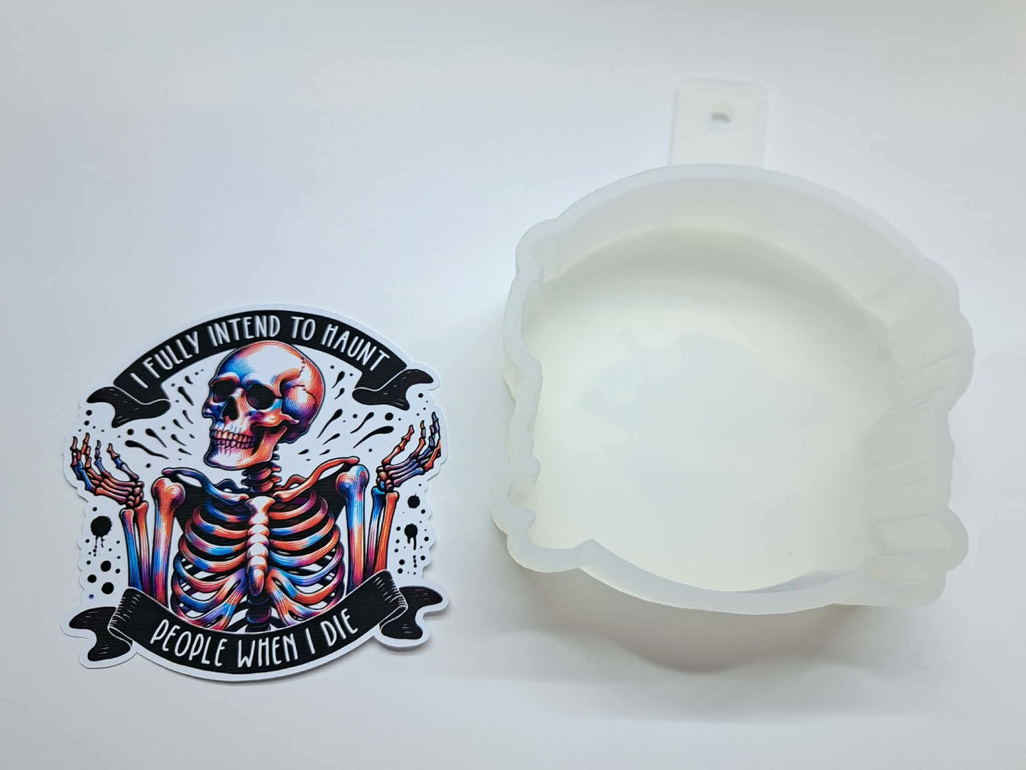 I Fully Intend To Haunt People When I Die Cardstock Silicone Mold, Aroma Bead Molds, Car Freshies, Premium Cardstock Images
