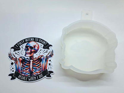 I Fully Intend To Haunt People When I Die Cardstock Silicone Mold, Aroma Bead Molds, Car Freshies, Premium Cardstock Images