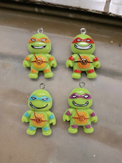 Cartoon Characters & Friends Flat Back Resin Charm with eye hook - 3016