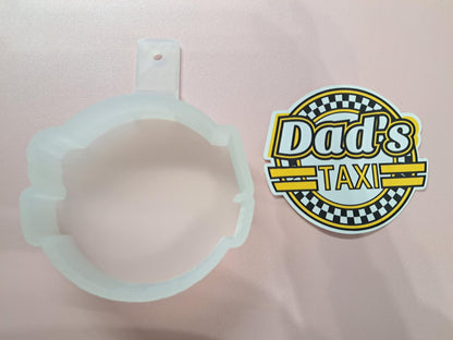 Mom's or Dad's Taxi Sign Cardstock Silicone Mold, Aroma Bead Molds, Premium Cardstock Images