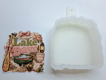 Lake Girl Club Collage Cardstock Silicone Mold, Aroma Bead Molds, Car Freshies, Premium Cardstock Images