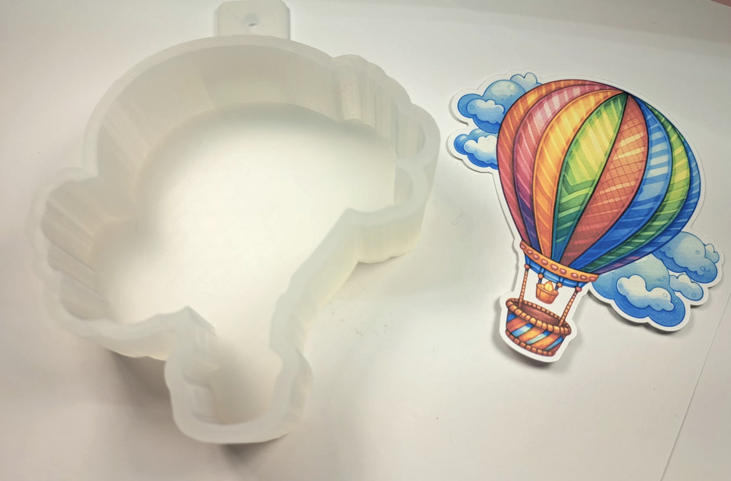 Colorful Hot Air Balloon Cardstock Silicone Mold, Aroma Bead Molds, Premium Cardstock Images