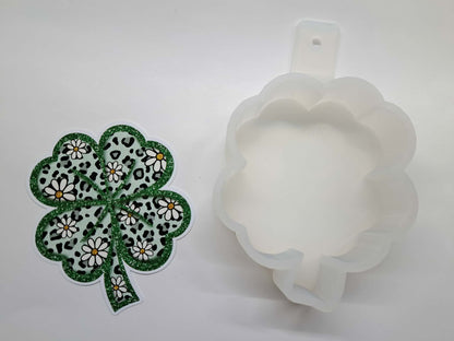 Bougie Four Leaf Clover Cardstock Silicone Mold, Aroma Bead Molds, Premium Cardstock Images