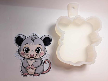 Cute Possum Cardstock Silicone Mold, Aroma Bead Molds, Premium Cardstock Images