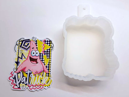 Retro Preppy SpongeBob & Patrick Cardstock Silicone Mold, Aroma Bead Molds, Premium Cardstock Images