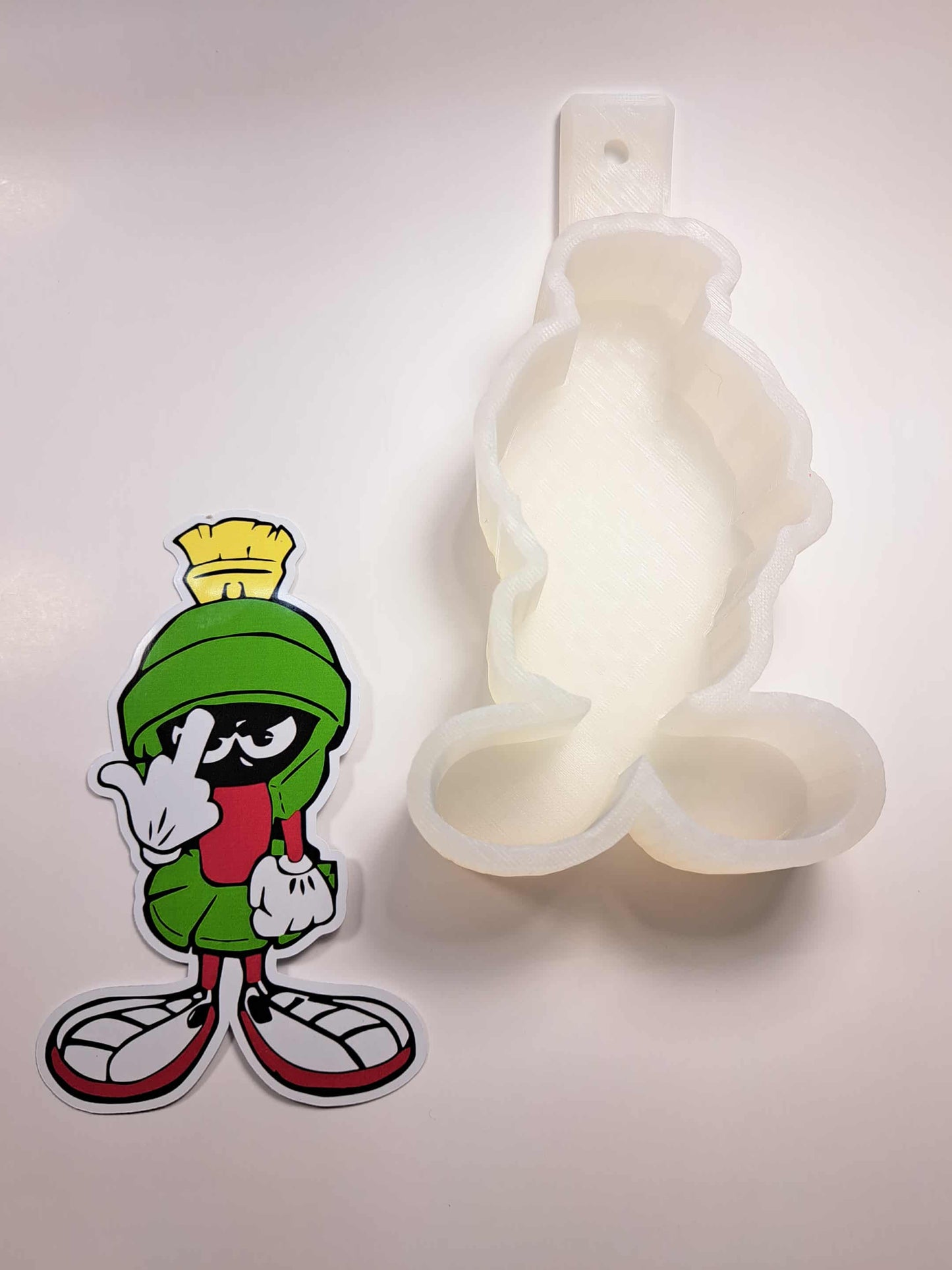 Marvin The Martian Middle Finger Cardstock Silicone Mold, Aroma Bead Molds, Car Freshies, Premium Cardstock Images