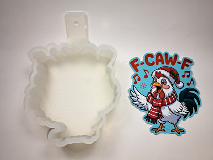 F-Caw-F Christmas Cardstock Silicone Mold, Aroma Bead Molds, Car Freshies, Premium Cardstock Images