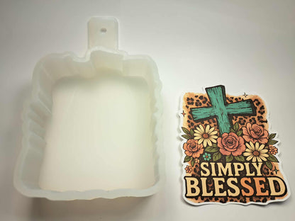 Simply Blessed Western Cardstock Silicone Mold, Aroma Bead Molds, Premium Cardstock Images