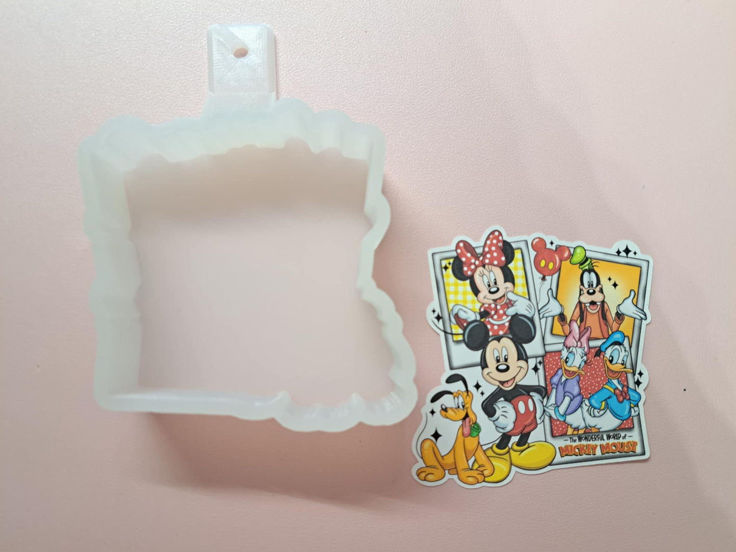 Mickey and Friends Polaroids Cardstock Silicone Mold, Aroma Bead Molds, Premium Cardstock Images