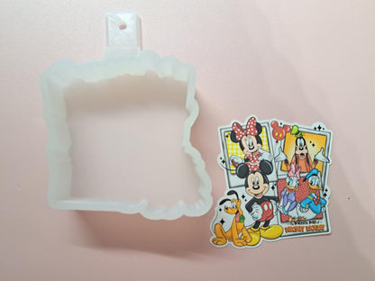 Mickey and Friends Polaroids Cardstock Silicone Mold, Aroma Bead Molds, Premium Cardstock Images
