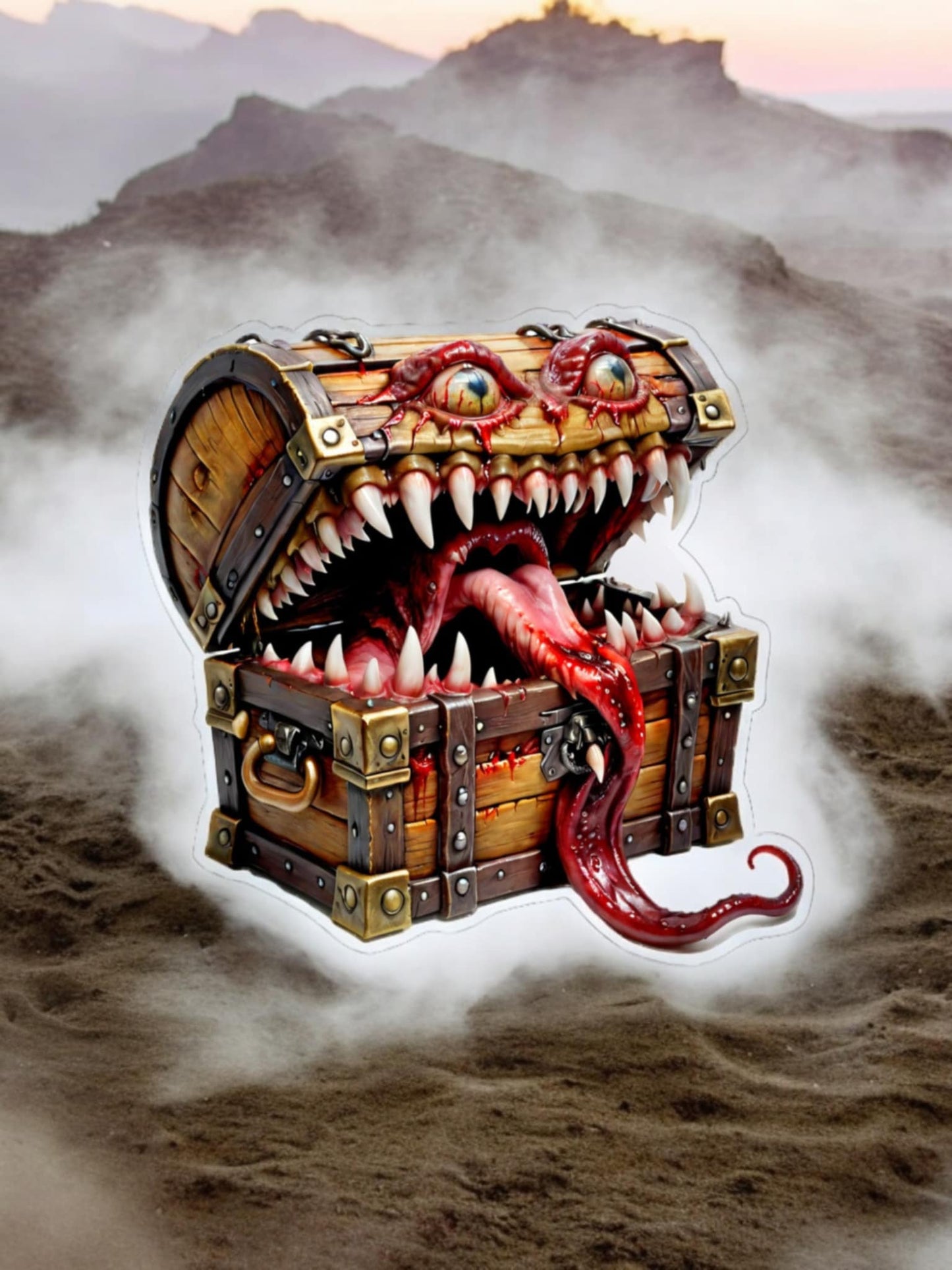 D&D Mimic Chest Cardstock Silicone Mold, Aroma Bead Molds, Premium Cardstock Images