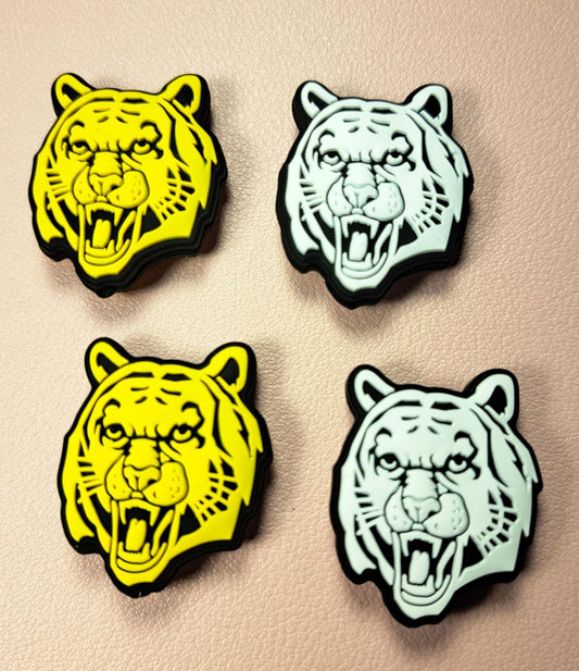 Tiger Head (large) Silicone Focal Bead