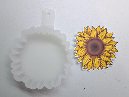 Sunflower Mold Version 1: Fruit, Tie Dye, Leopard, Plaid, Animal, Aroma Bead Molds, Premium Cardstock Images