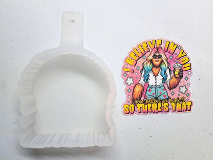 I Believe In You Cute Bigfoot Cardstock Silicone Mold, Aroma Bead Molds, Premium Cardstock Images
