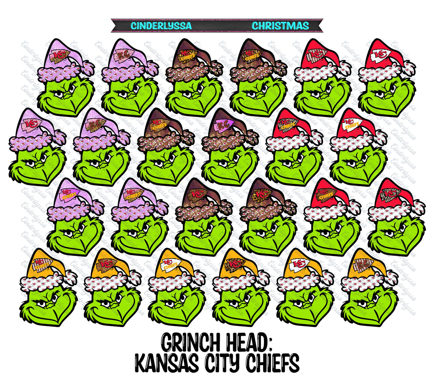 Christmas: Grinch Mean One With Kansas City Santa Hat Cardstock Silicone Mold, Aroma Bead Molds