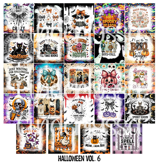 3 inch Square Halloween Vol. 6 Cardstock Only for freshies - NO MOLD: Cardstock Silicone Mold, Premium Cardstock Image